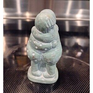 Isabel Bloom Couple Hugging Figurine Blue/White Polka Dot Ceramic Signed